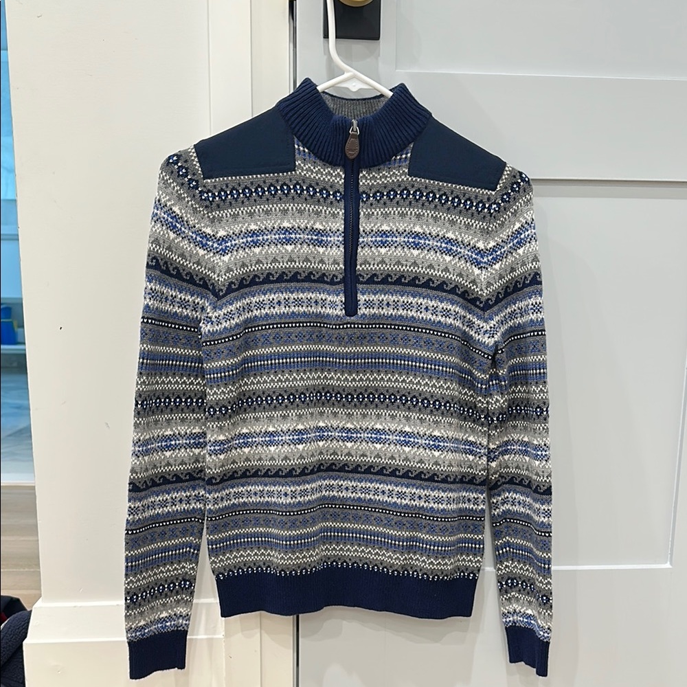 Boys Vineyard Vines Navy and Gray Patterned Sweater
